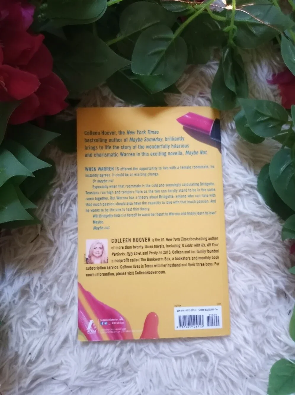 Maybe Not by Colleen Hoover - Yellow & Pink Paperback Novel